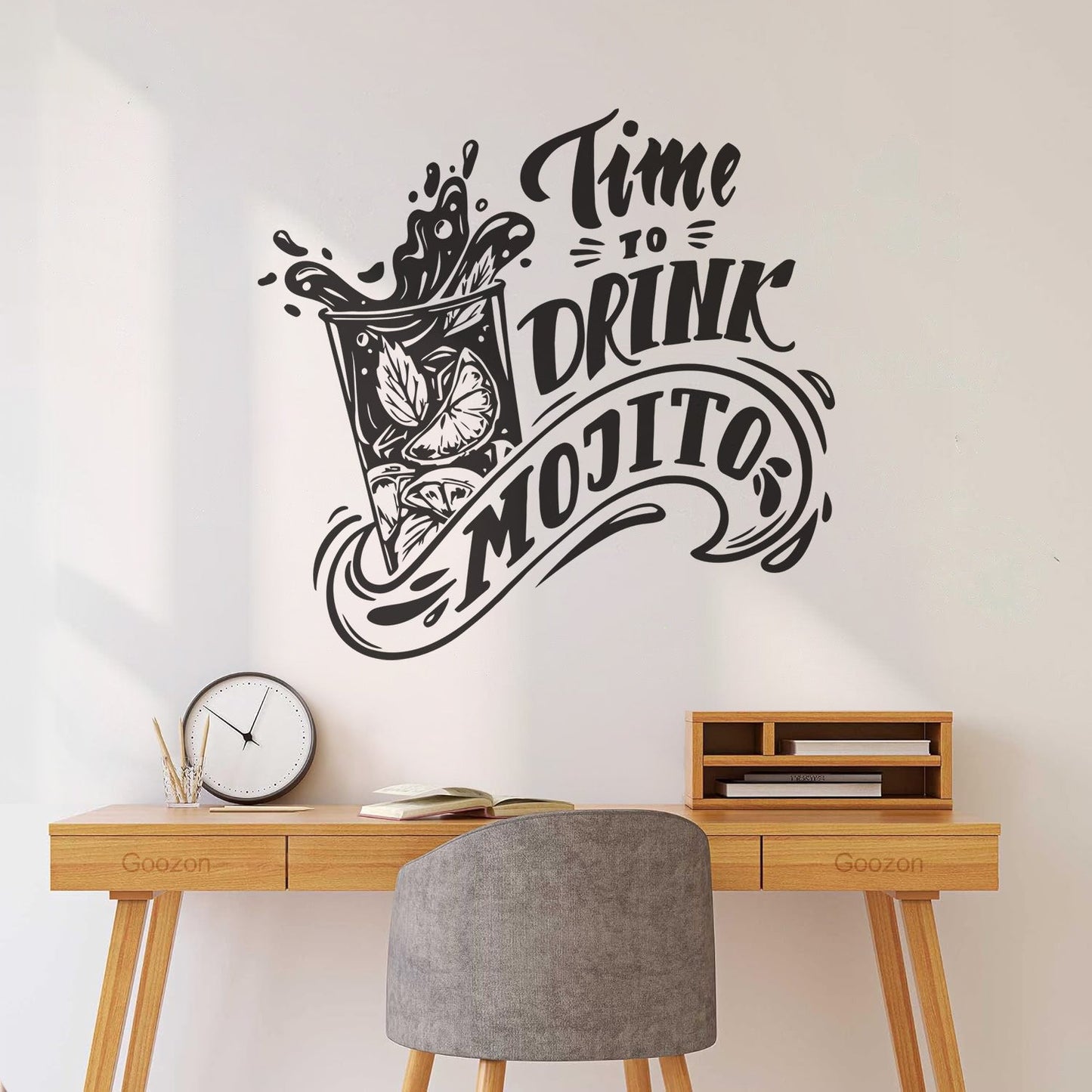 Mural And Wall Vinyl Decal Bar Cocktail Alcohol Time To Drink Mojito Waterproof