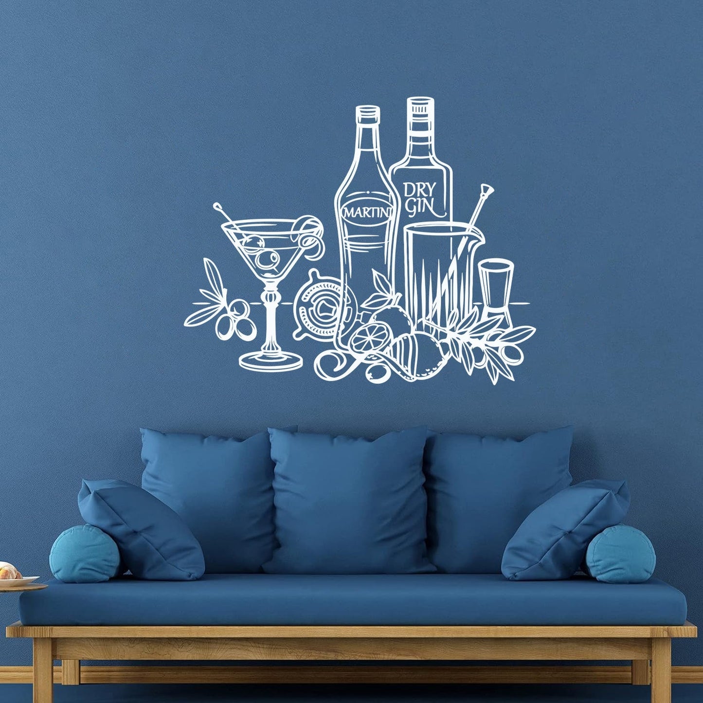 Wall Vinyl Sticker Decor Bar Cocktail Umbrella Martini Alcohol Drink Personalized Customization