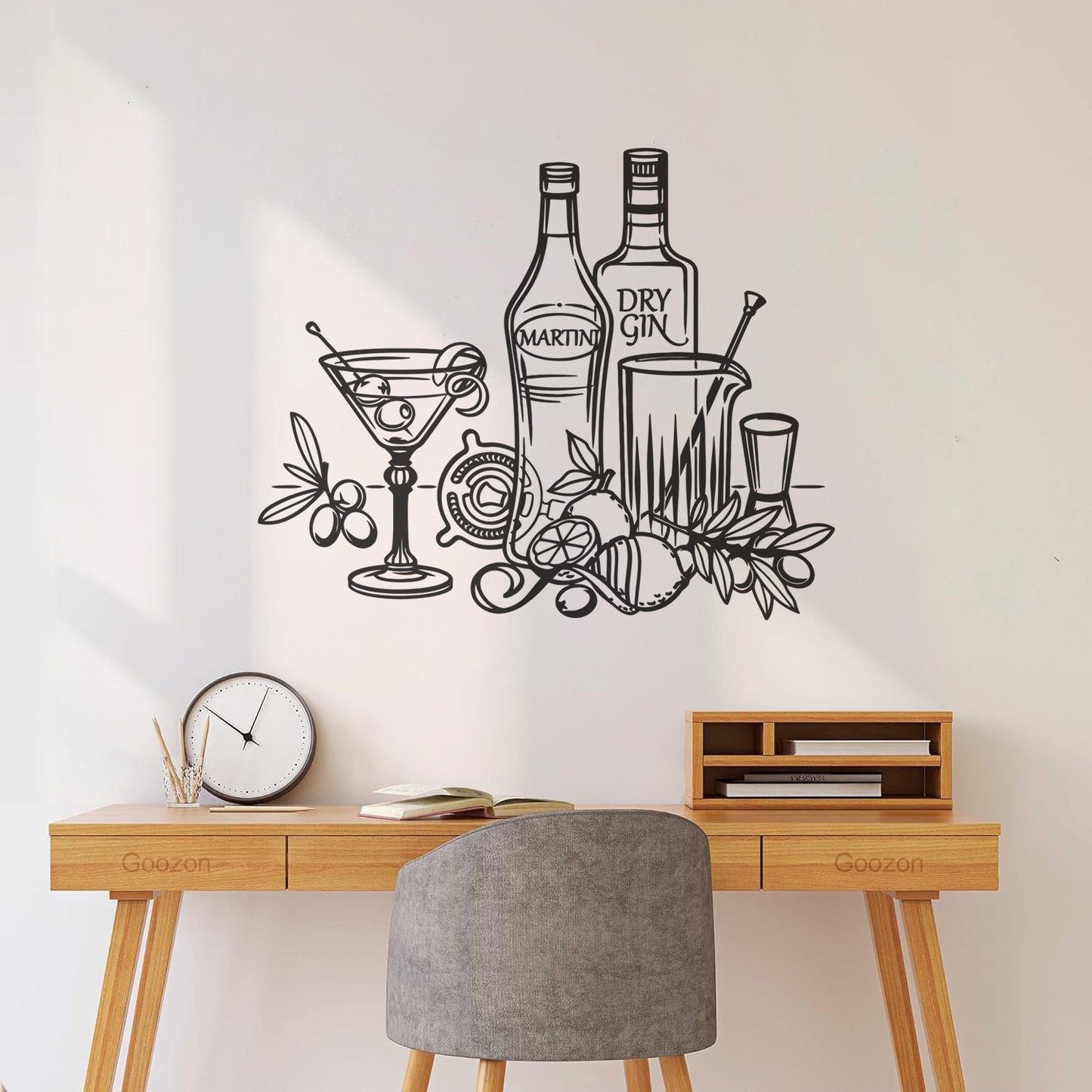 Wall Vinyl Sticker Decor Bar Cocktail Umbrella Martini Alcohol Drink Personalized Customization