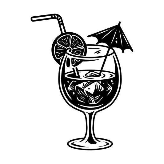 Wall Decals Pvc Cafe Bar Drinking Collection Cocktail Tumbler Glass Store Decoration