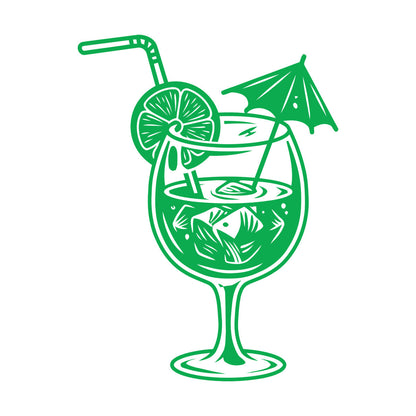 Wall Decals Pvc Cafe Bar Drinking Collection Cocktail Tumbler Glass Store Decoration