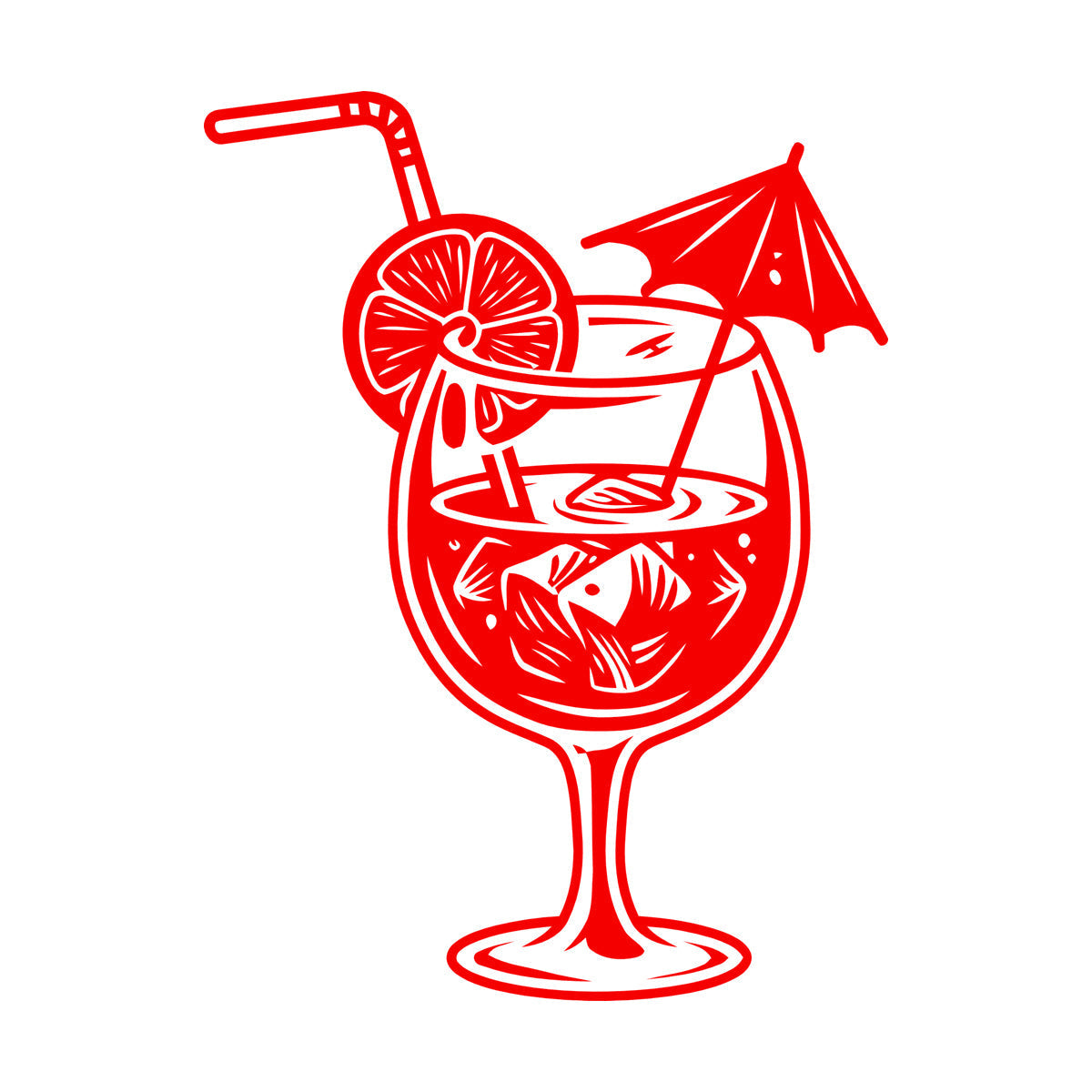 Wall Decals Pvc Cafe Bar Drinking Collection Cocktail Tumbler Glass Store Decoration