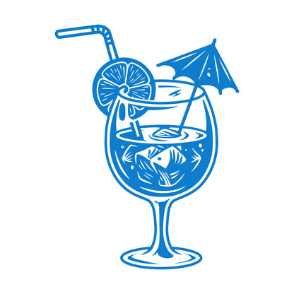 Wall Decals Pvc Cafe Bar Drinking Collection Cocktail Tumbler Glass Store Decoration