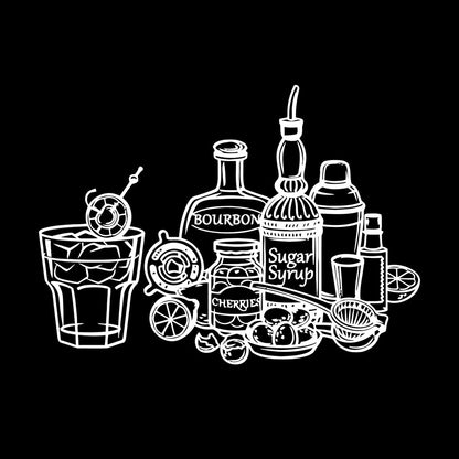 Drinking Bottle Pub Alcohol Bar Cocktail Wall Stickers It Won'T Fall Off