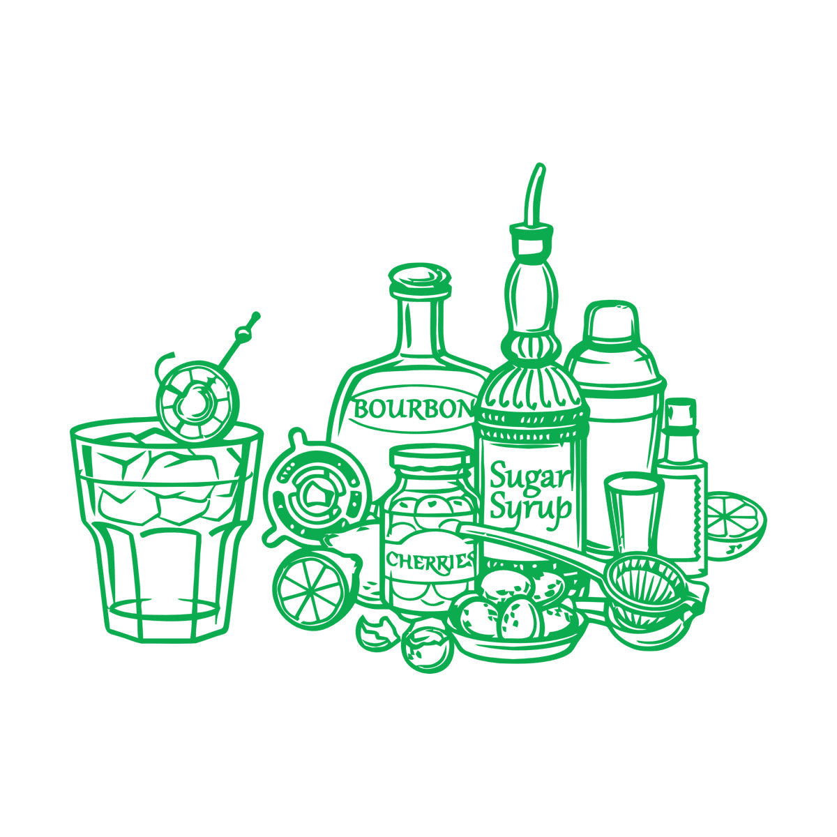 Drinking Bottle Pub Alcohol Bar Cocktail Wall Stickers It Won'T Fall Off