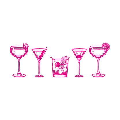 Fine Carving Decals Drinking Cocktail Glass Collection Cafe Personalized Customization