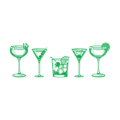 Fine Carving Decals Drinking Cocktail Glass Collection Cafe Personalized Customization