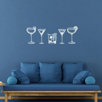 Fine Carving Decals Drinking Cocktail Glass Collection Cafe Personalized Customization