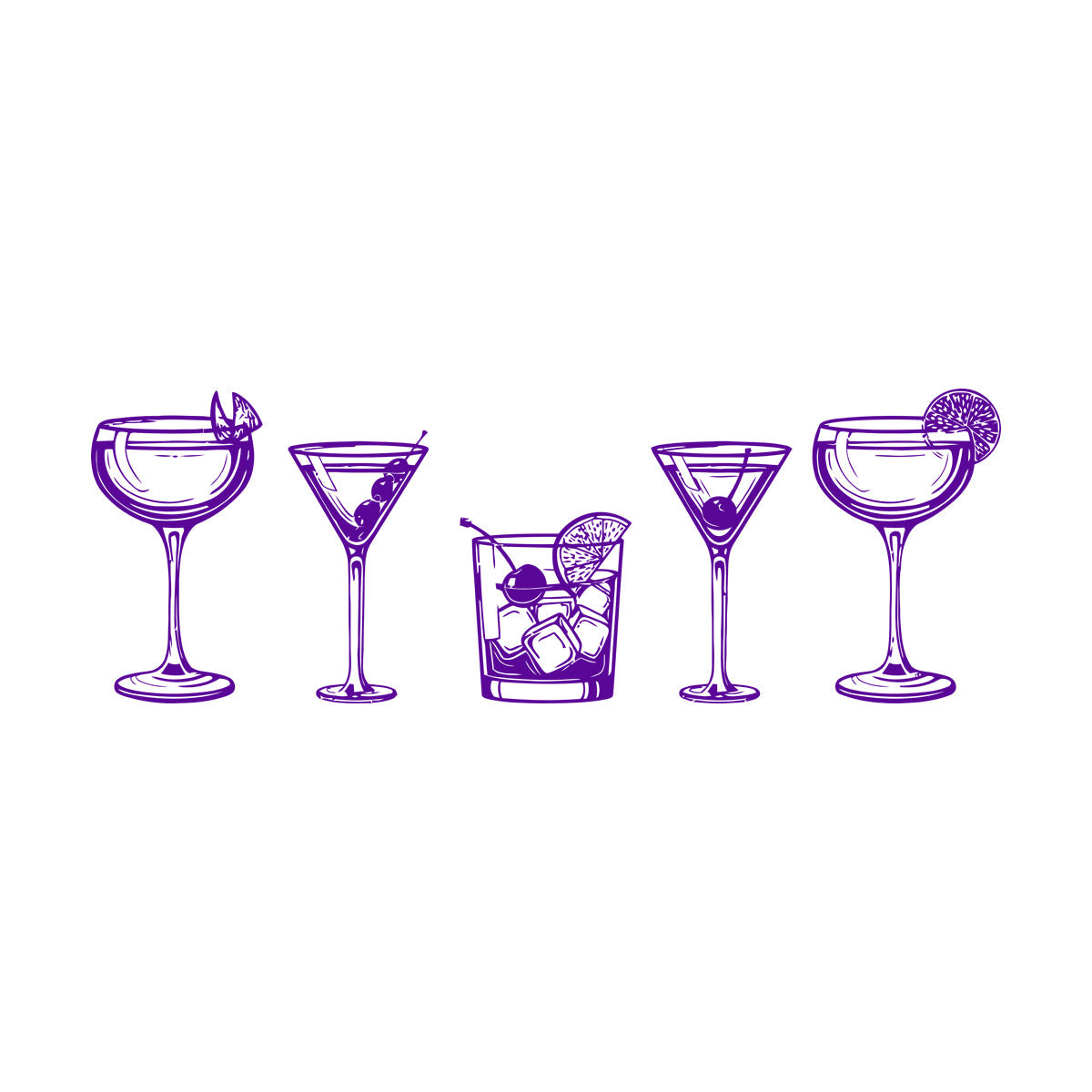Fine Carving Decals Drinking Cocktail Glass Collection Cafe Personalized Customization