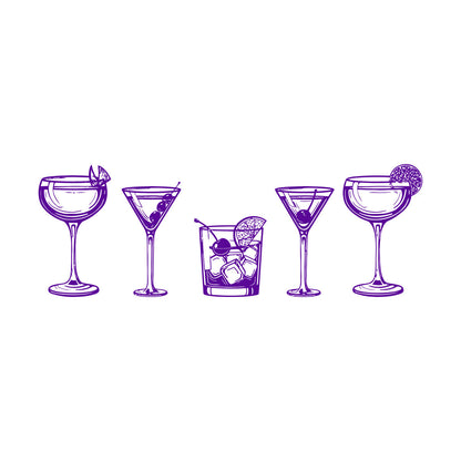 Fine Carving Decals Drinking Cocktail Glass Collection Cafe Personalized Customization