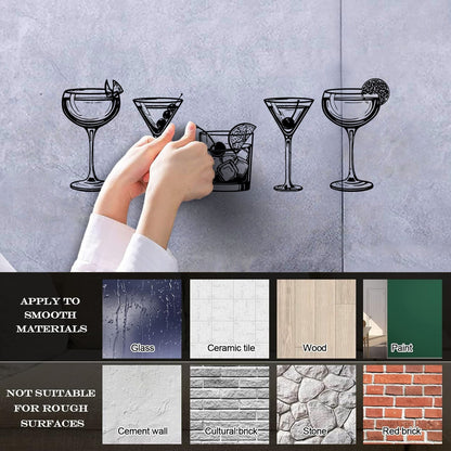 Fine Carving Decals Drinking Cocktail Glass Collection Cafe Personalized Customization