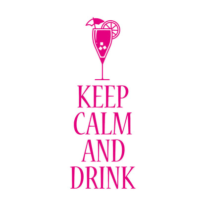 Vinyl Wall Decals Keep Calm And Drink Alcohol Cocktail Bar Pab Removable Without Leaving Glue