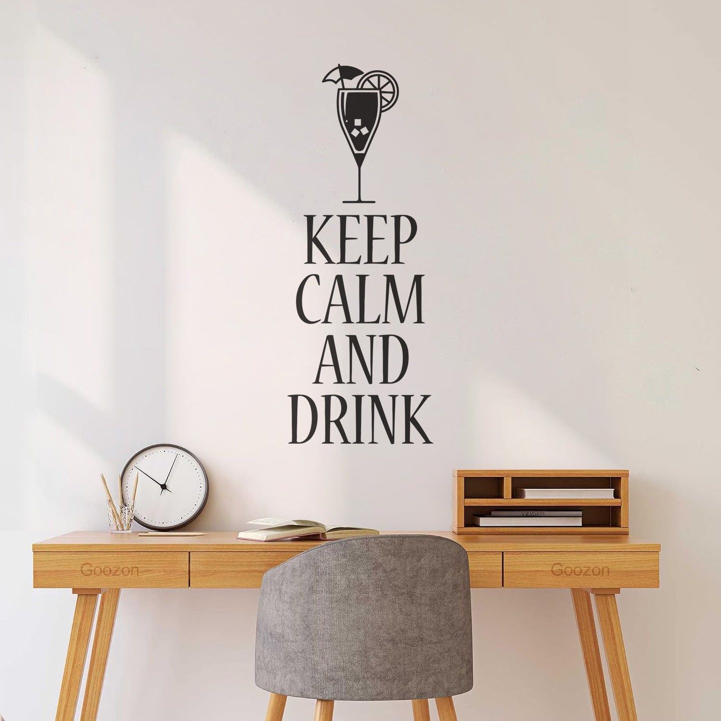 Vinyl Wall Decals Keep Calm And Drink Alcohol Cocktail Bar Pab Removable Without Leaving Glue