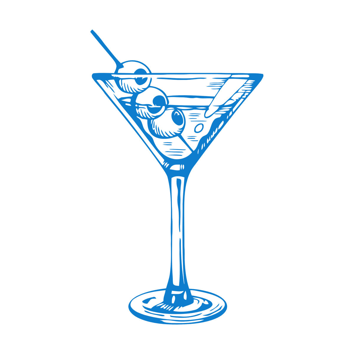 Engraving Decals Kitchen Bar Cocktail Martini Drink Glass Self Adhesive