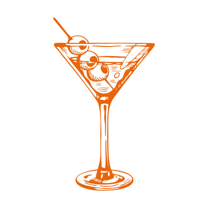 Engraving Decals Kitchen Bar Cocktail Martini Drink Glass Self Adhesive