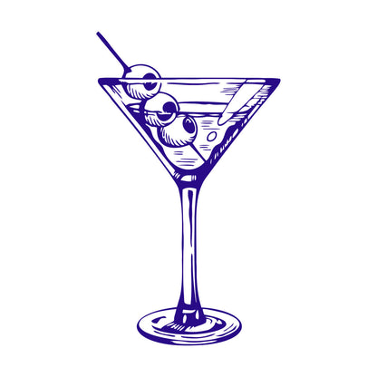 Engraving Decals Kitchen Bar Cocktail Martini Drink Glass Self Adhesive