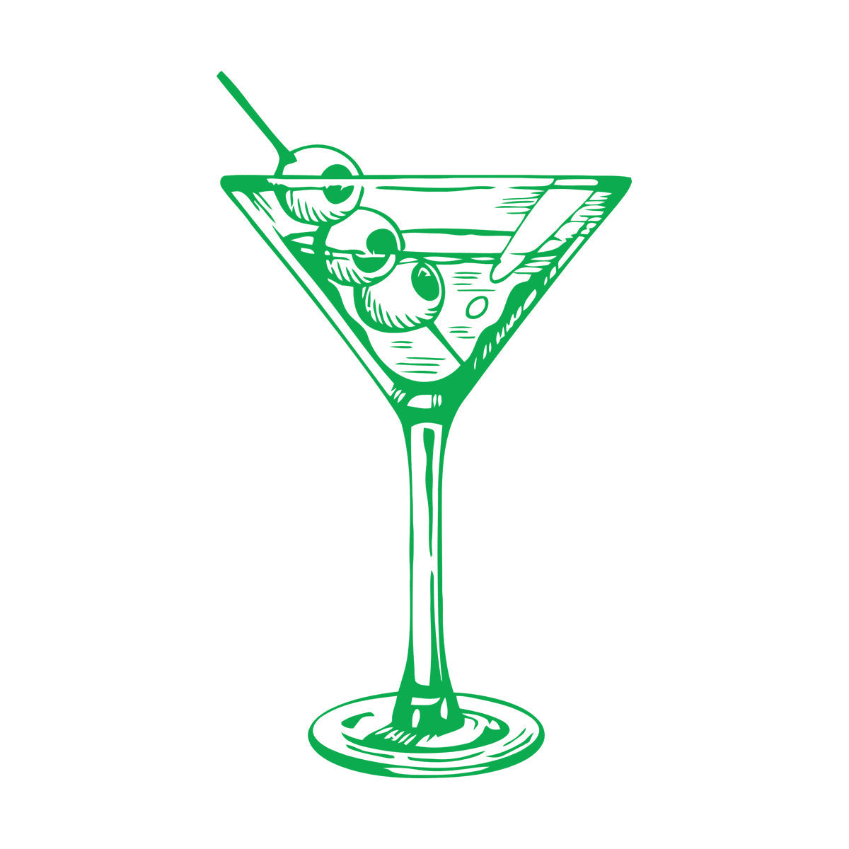 Engraving Decals Kitchen Bar Cocktail Martini Drink Glass Self Adhesive