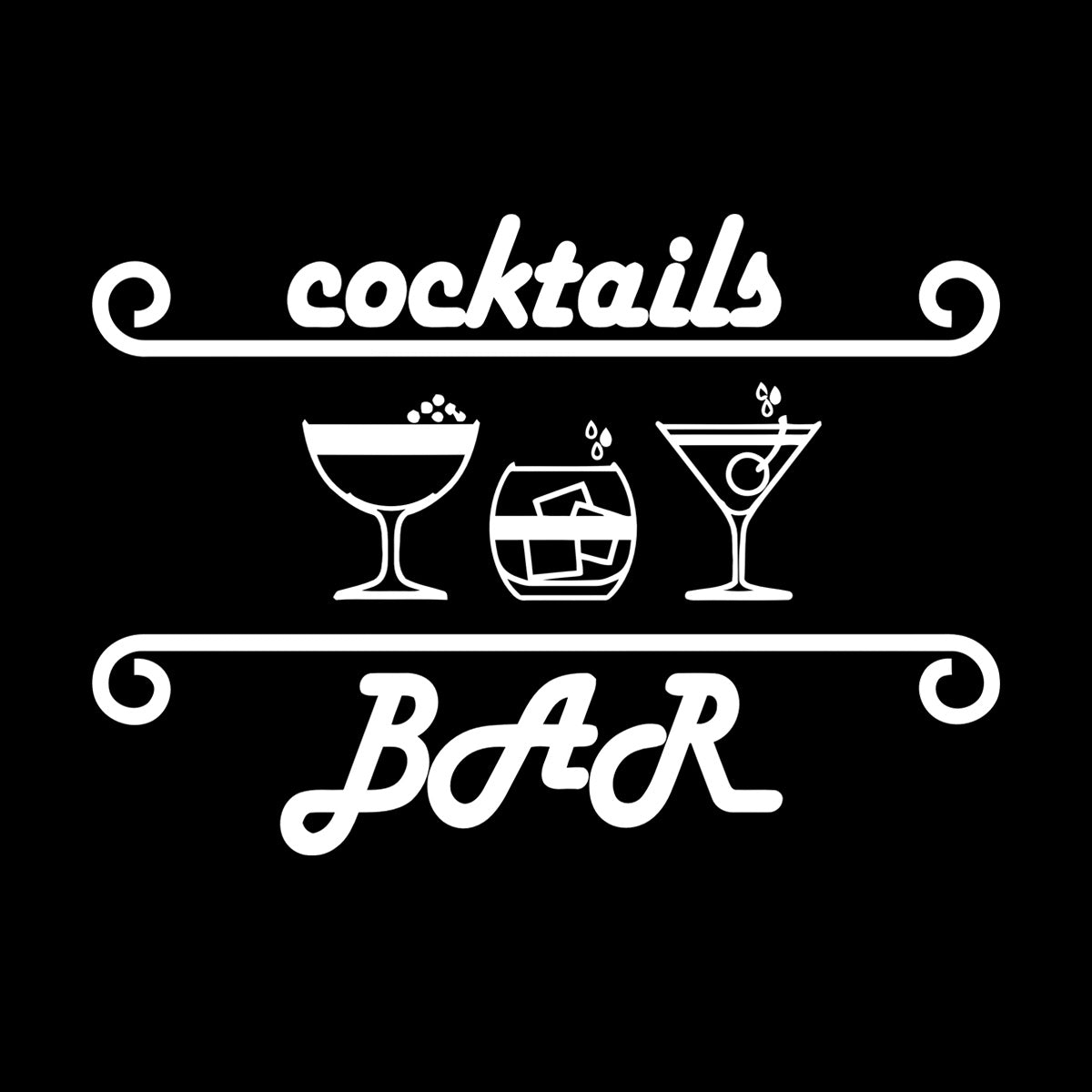 Vinyl Art Sticker Night Club Cocktail Party Drink Bar Alcohol Glass Waterproof