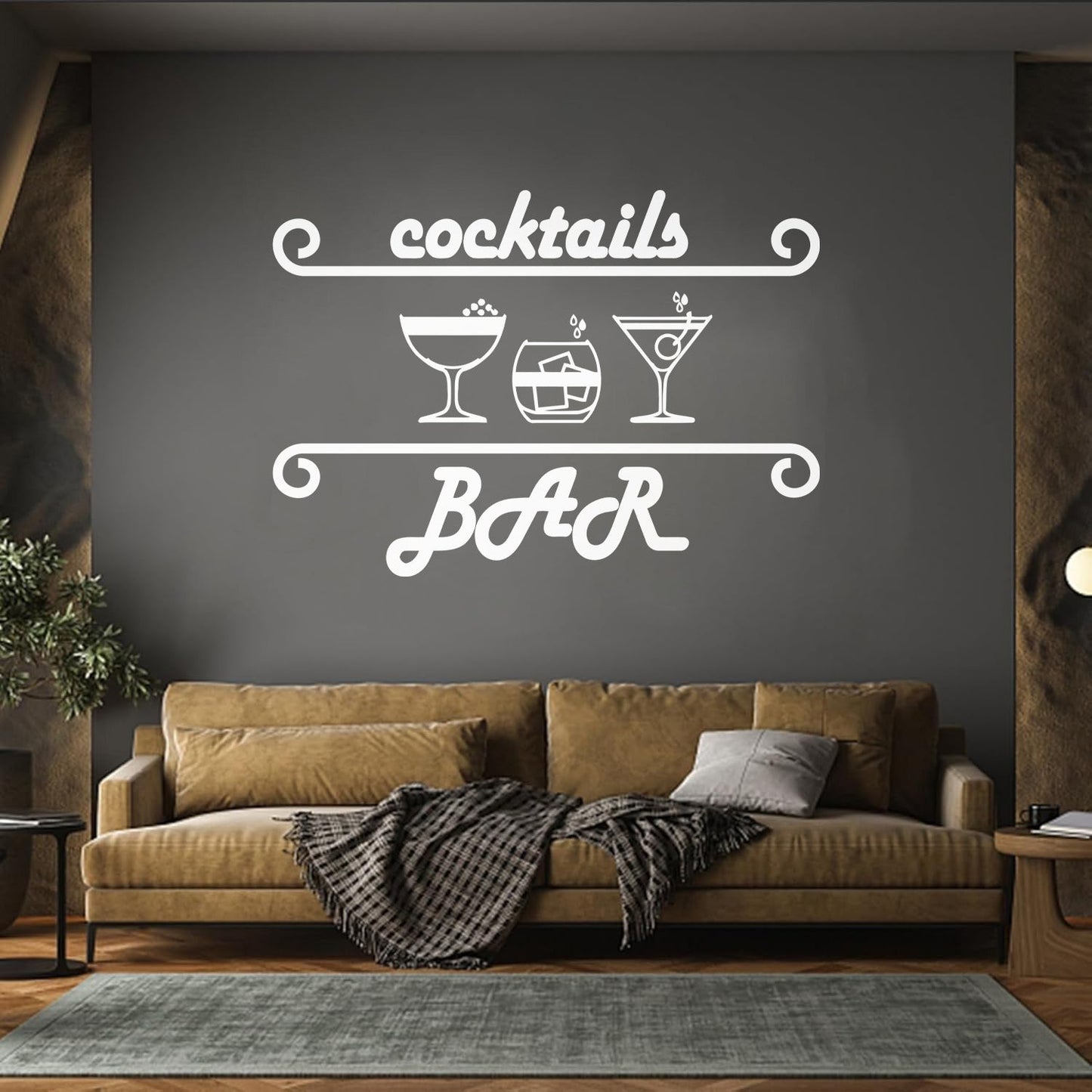 Vinyl Art Sticker Night Club Cocktail Party Drink Bar Alcohol Glass Waterproof