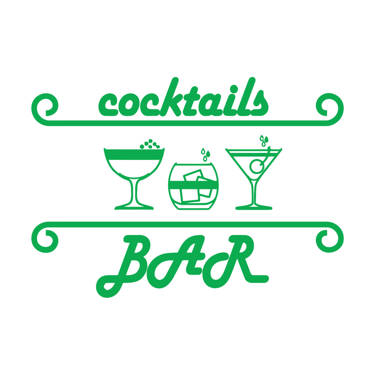 Vinyl Art Sticker Night Club Cocktail Party Drink Bar Alcohol Glass Waterproof