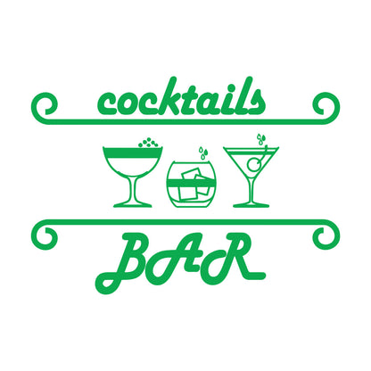 Vinyl Art Sticker Night Club Cocktail Party Drink Bar Alcohol Glass Waterproof