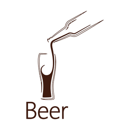 Beer Cafe Drink Bar Kitchen Cocktail Wall Vinyl Sticker Decor Self Adhesive