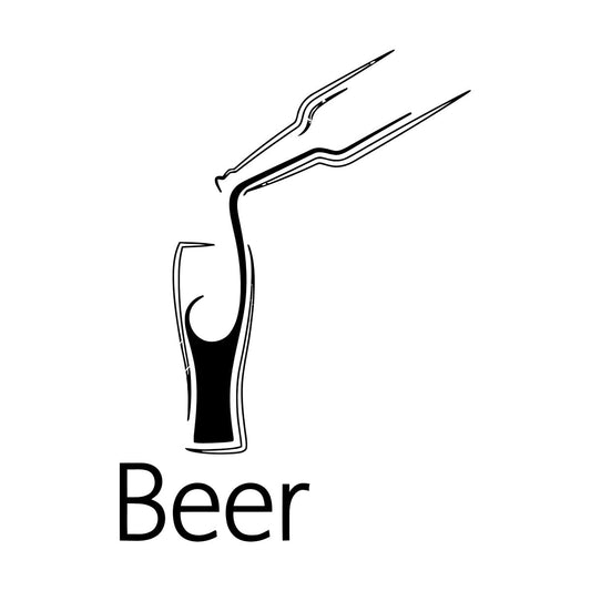 Beer Cafe Drink Bar Kitchen Cocktail Wall Vinyl Sticker Decor Self Adhesive