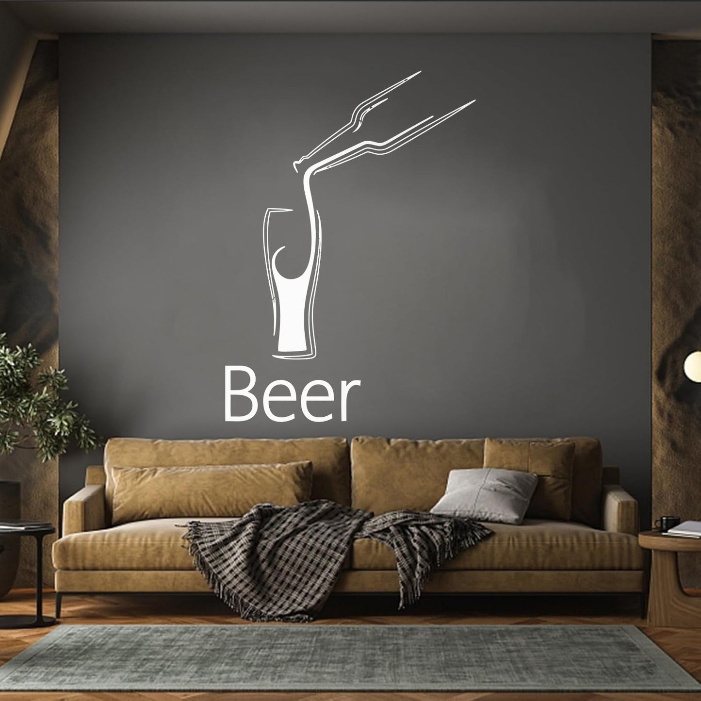 Beer Cafe Drink Bar Kitchen Cocktail Wall Vinyl Sticker Decor Self Adhesive