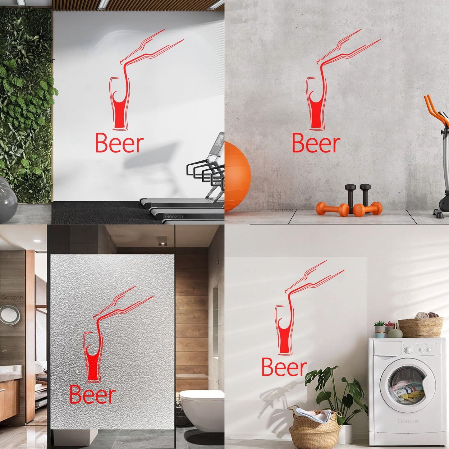 Beer Cafe Drink Bar Kitchen Cocktail Wall Vinyl Sticker Decor Self Adhesive