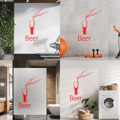 Beer Cafe Drink Bar Kitchen Cocktail Wall Vinyl Sticker Decor Self Adhesive