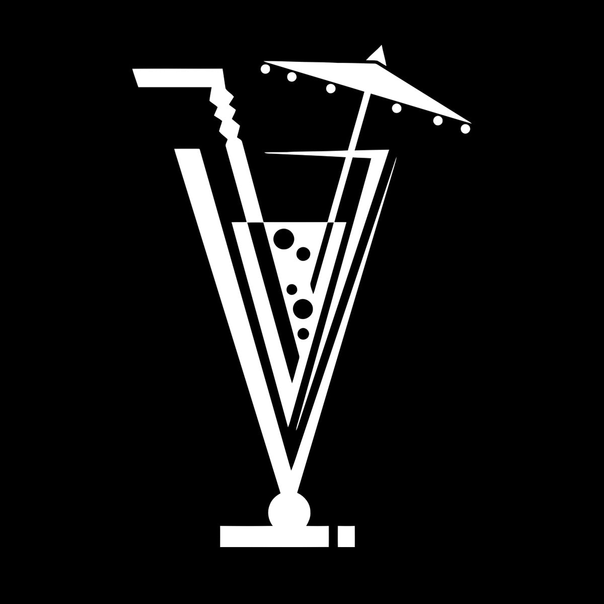 Drinks Collection Cocktail Glass Straw Umbrella Home N Vinyl Art Sticker Easy Installation