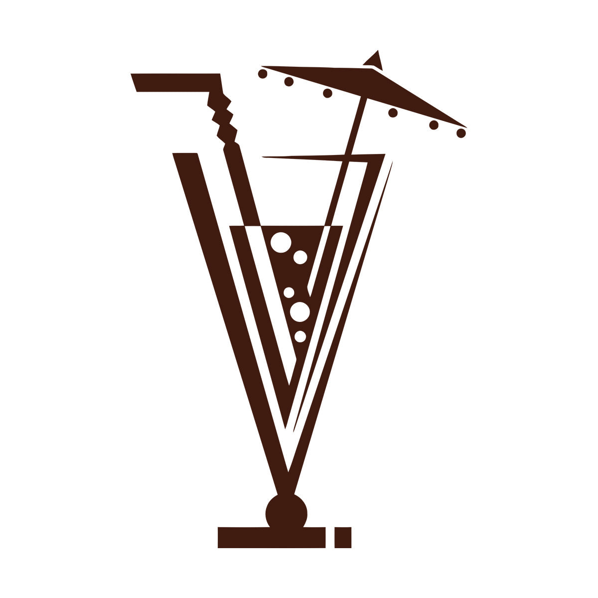 Drinks Collection Cocktail Glass Straw Umbrella Home N Vinyl Art Sticker Easy Installation