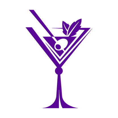 Engraving Stickers Glass Drinks Collection Martini Cocktail Cafe Art Mural Painting