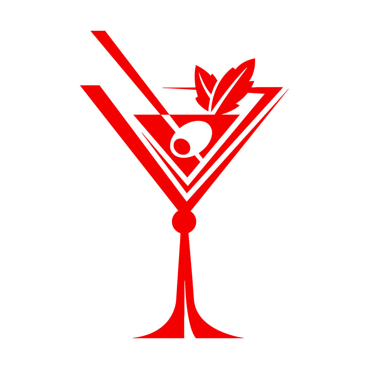 Engraving Stickers Glass Drinks Collection Martini Cocktail Cafe Art Mural Painting