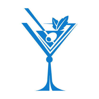 Engraving Stickers Glass Drinks Collection Martini Cocktail Cafe Art Mural Painting