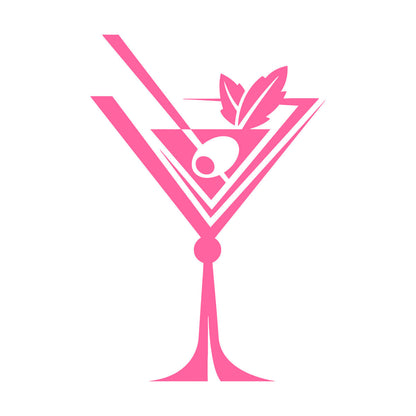 Engraving Stickers Glass Drinks Collection Martini Cocktail Cafe Art Mural Painting