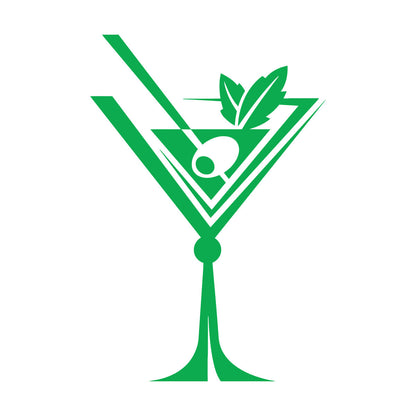 Engraving Stickers Glass Drinks Collection Martini Cocktail Cafe Art Mural Painting