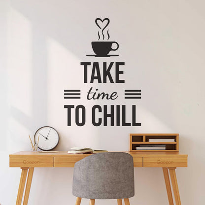 Lettering Decals Chill Quote Break Office Relax Quote Words Letters Coffee Shop Multiple Size Options
