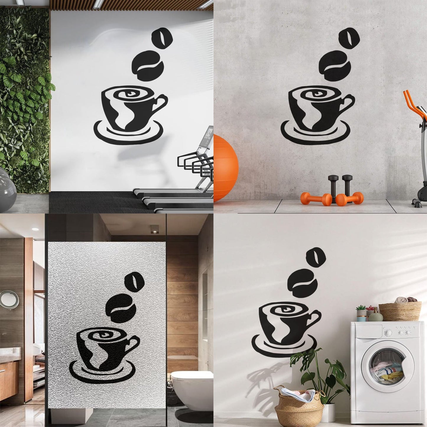 Wall Decals Paster Paper Coffee Tea Shop Restaurant Business Personalized Customization