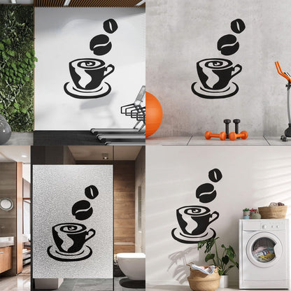 Wall Decals Paster Paper Coffee Tea Shop Restaurant Business Personalized Customization