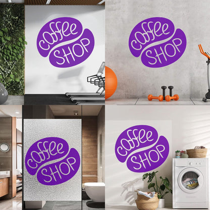 Vinyl Wall Stickers Coffee Tea Shop Restaurant Business Can Modify And Add Information