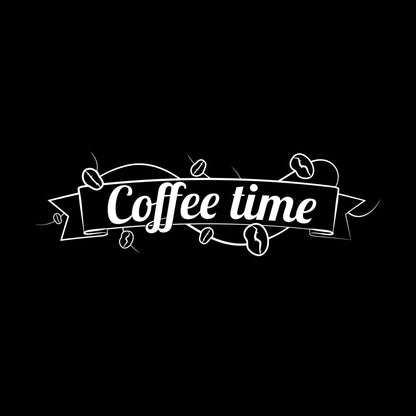 Vinyl Wall Decals Coffee Time Cafe Coffee Bean Lettering Quote Wall Beautification