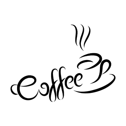 Engraving Decals Coffee Quote Coffee Time Kitchen Cafe Shop Car Body Decoration