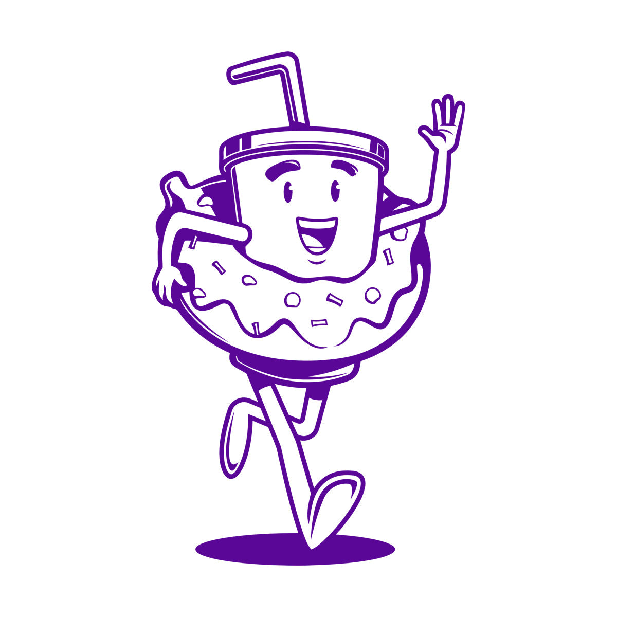 Mural And Wall Vinyl Decal Funny Cup Cafe Coffee Donut Window Decals