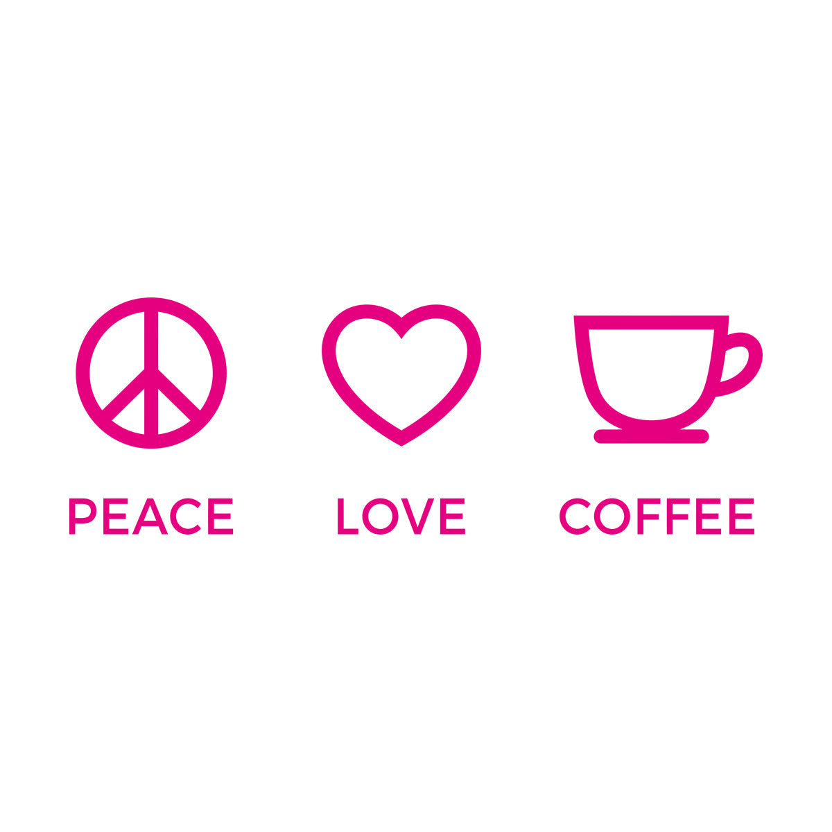 Wall Stickers Paster Paper Hippie Peace Love Coffee Lover Shop Kitchen Glass Stickers