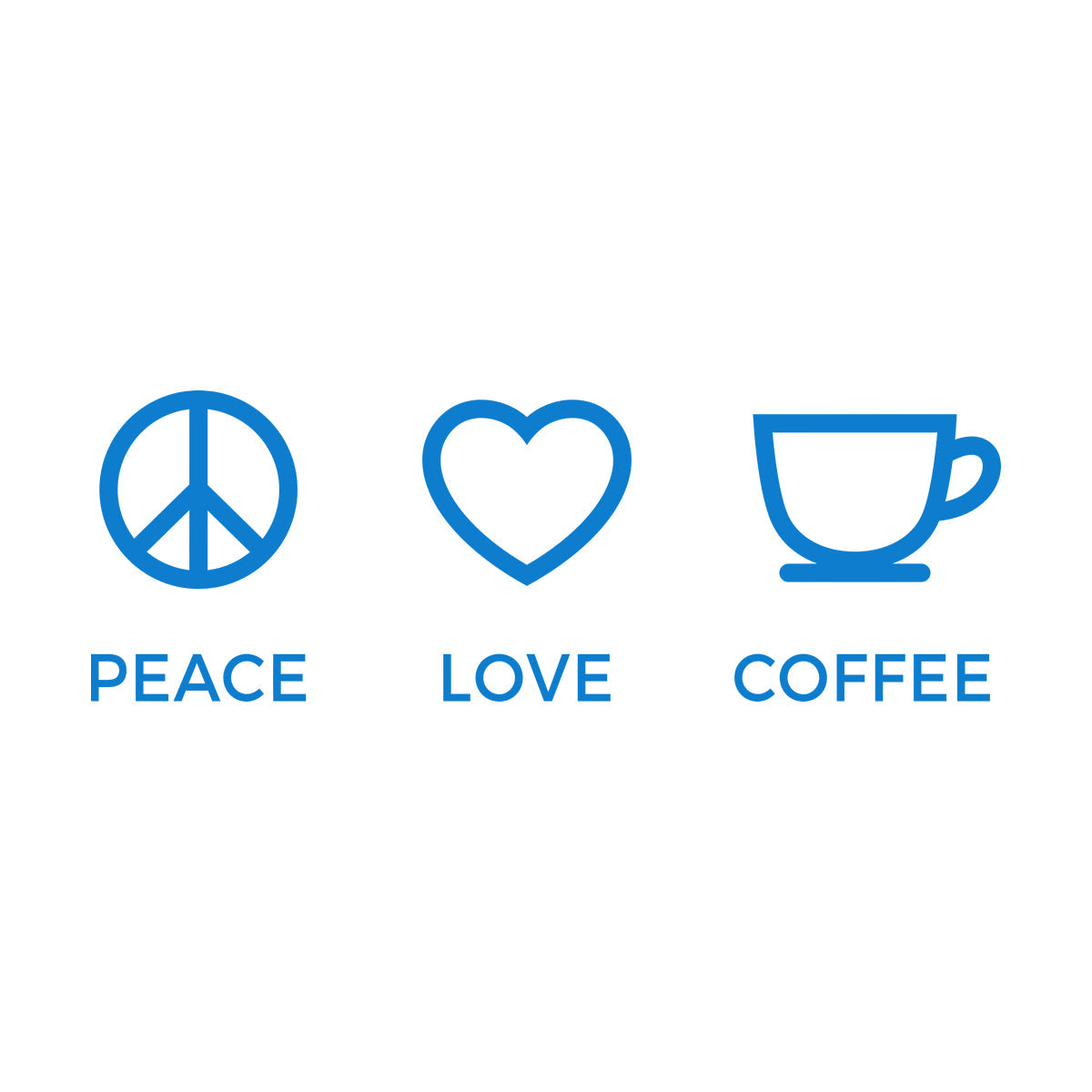 Wall Stickers Paster Paper Hippie Peace Love Coffee Lover Shop Kitchen Glass Stickers