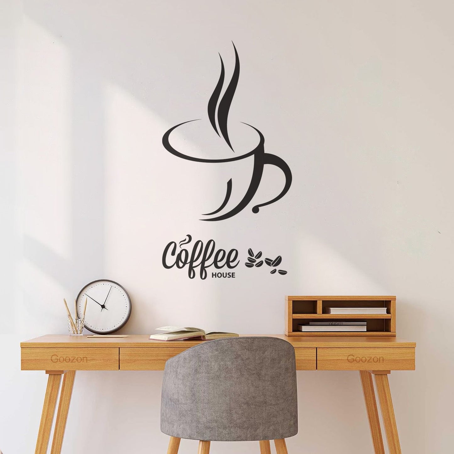 Coffee Cup Coffee Beans Cafe Bar Kitchen Fine Carving Stickers Tattoo Culture