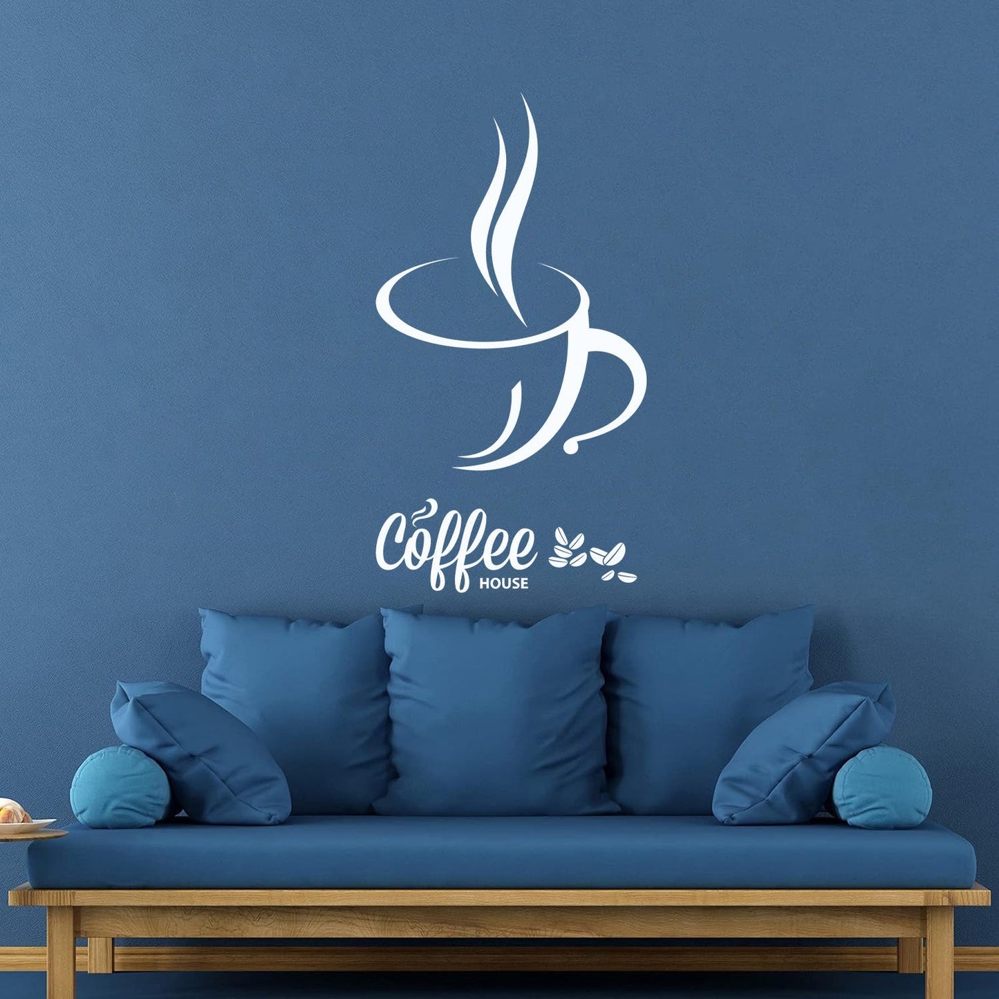 Coffee Cup Coffee Beans Cafe Bar Kitchen Fine Carving Stickers Tattoo Culture