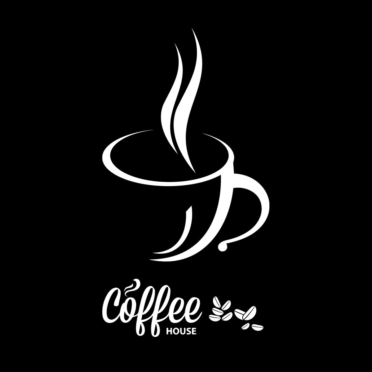 Coffee Cup Coffee Beans Cafe Bar Kitchen Fine Carving Stickers Tattoo Culture
