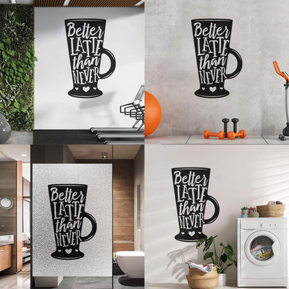 Wall Stickers Words On Coffee Mug Quotes About Coffee Removable Without Leaving Glue